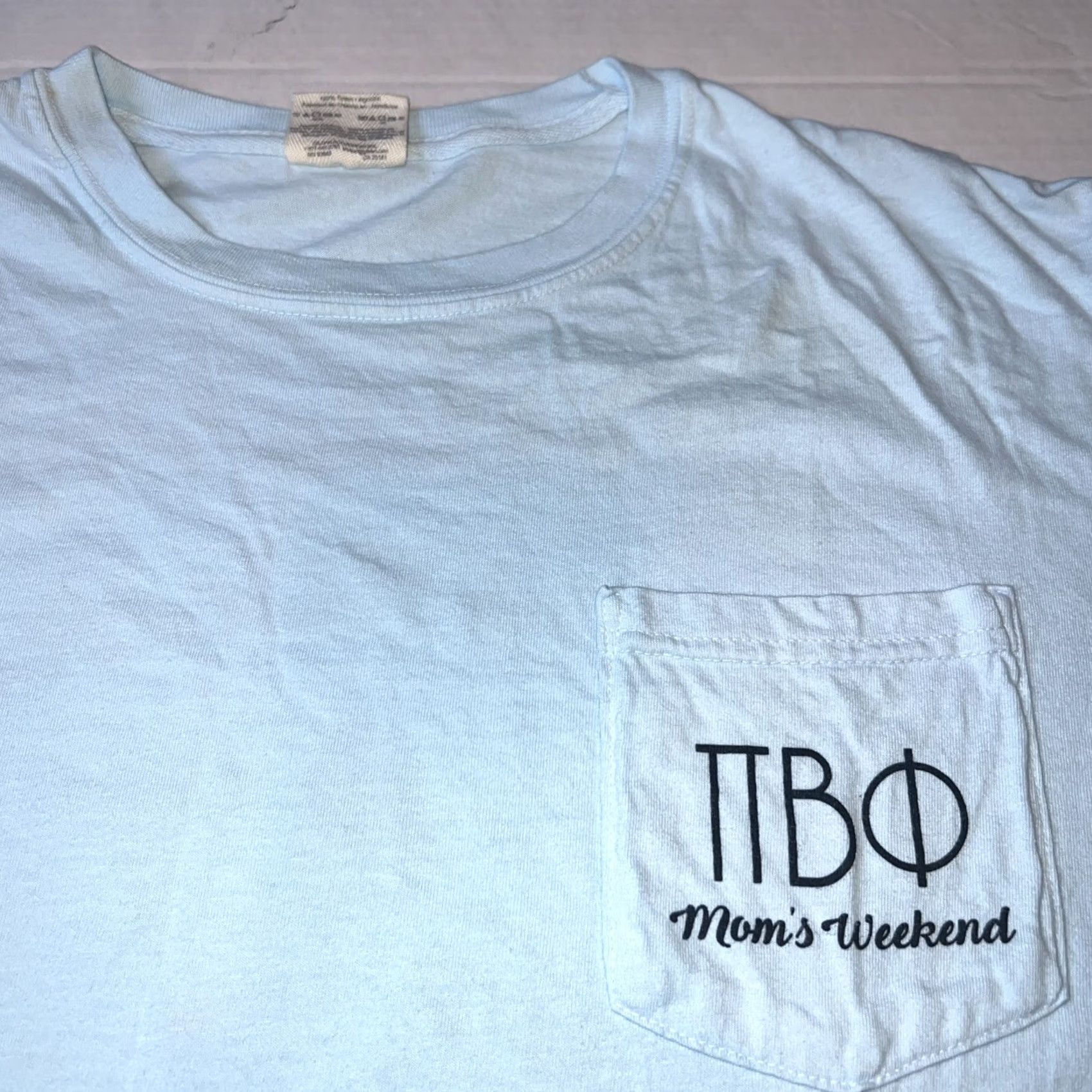 Comfort Colors Pi Beta Phi Shirt Unisex Adults Graphic Print Blue Large I Got It From My Mama Mom’s Weekend Sorority Tee Size US M / EU 48-50 / 2 - 3 Thumbnail