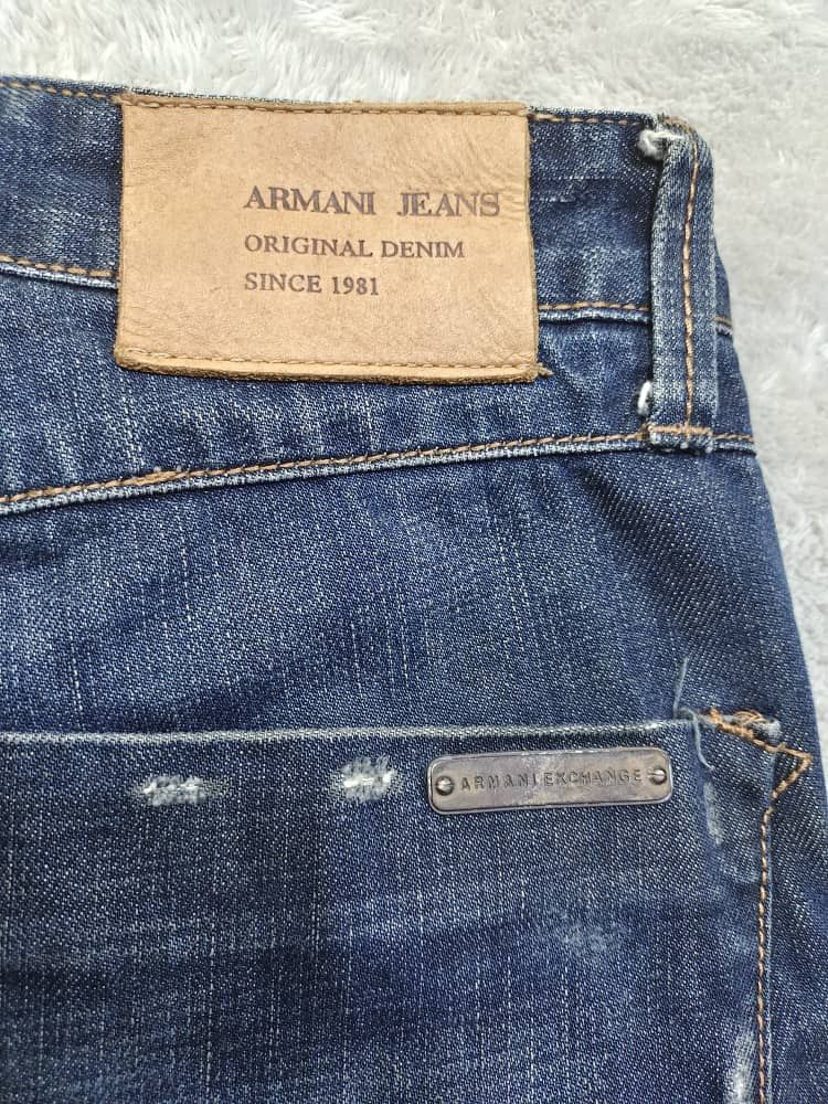Armani × Armani Exchange × If Six Was Nine Armani Exchange Straight Cut Blue Denim Jeans Size US 29 - 6 Thumbnail