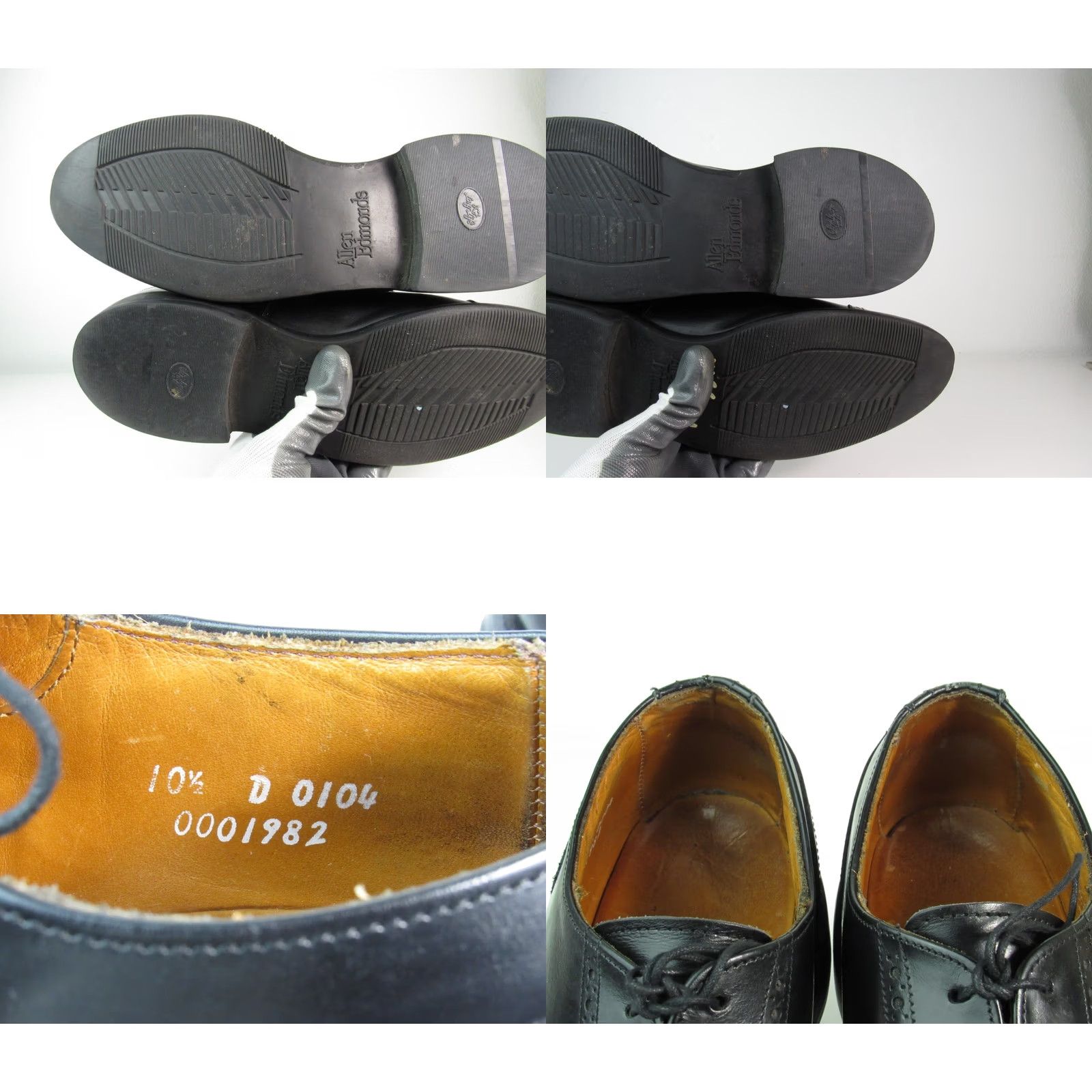 Allen Edmonds Allen Edmonds Bentley Mens Lace-Up Leather Black Cap-Toe Oxford Size 10.5D Size US 10 / EU 43 - 8 Thumbnail