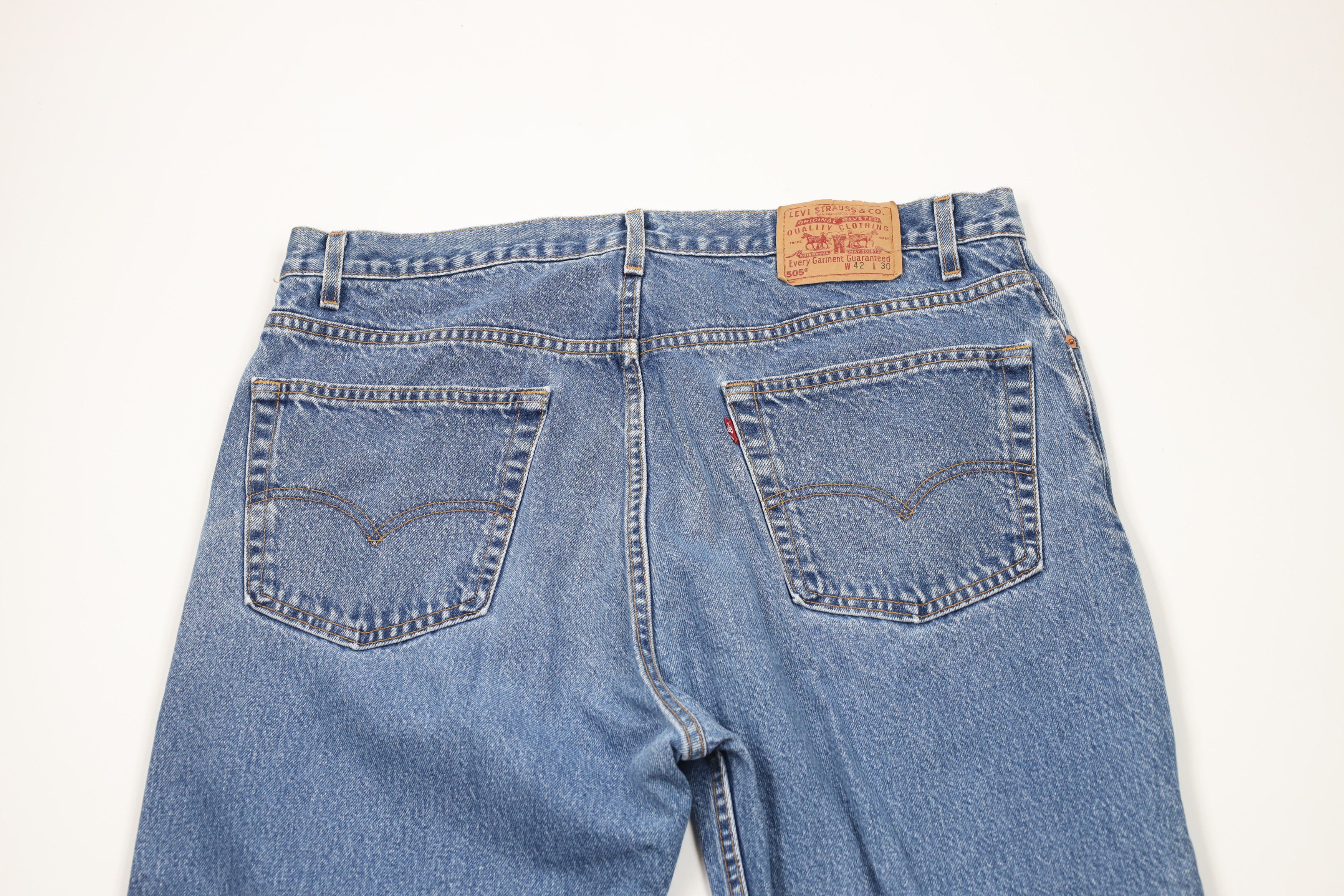 Levi's × Vintage Vintage Y2K 2001 Levis 505 Straight Leg Denim Jeans USA Size US 38 / EU 54 - 13 Thumbnail