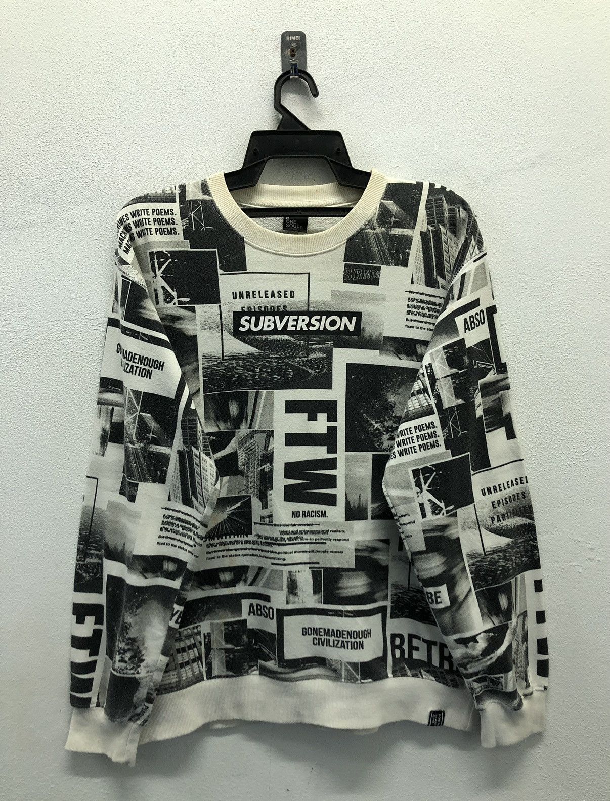 Vintage Vintage B One Soul Subversion Sweatshirt Size US L / EU 52-54 / 3 - 1 Thumbnail