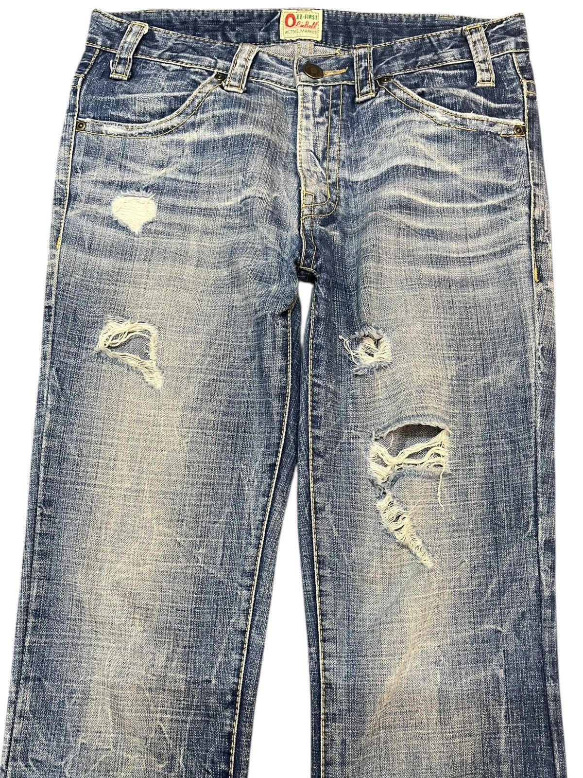 Japanese Brand × POST ARCHIVE FACTION (PAF) Vintage Leavs Strawberry Flare Faded Whiskers Grunge Denim Size US 31 - 2 Thumbnail