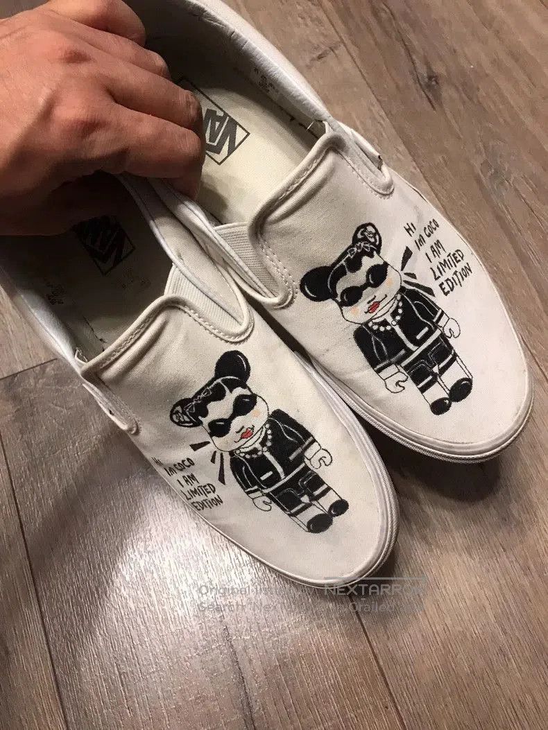 Chanel Limited Edition Chanel Vans Slip-Ons. Size US 10 / EU 43 - 6 Thumbnail