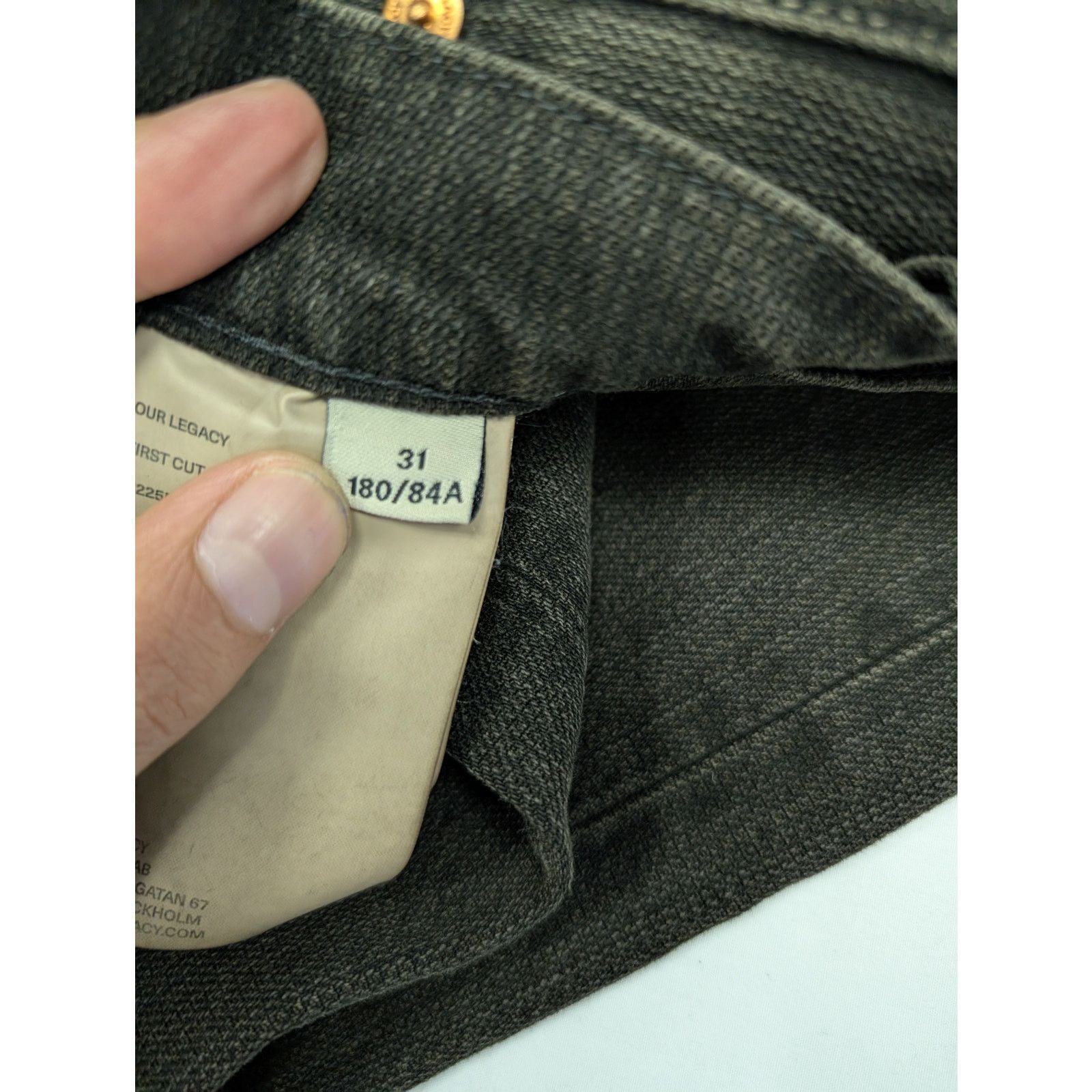 Our Legacy o1rshd1 Kamari Black Chain Twill Jean in Black Size US 31 - 15 Thumbnail