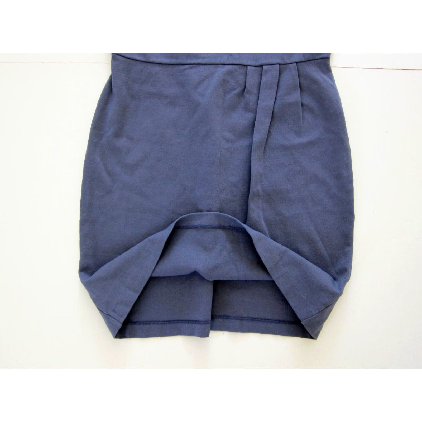 Banana Republic Banana Republic Rayon Stretch Blue Sleeveless Ruched Sheath Shift Dress 8 Size M / US 6-8 / IT 42-44 - 7 Thumbnail