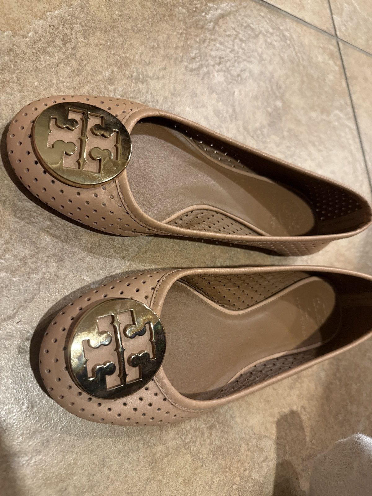 Tory Burch Tory Burch Perforated Reva Ballet Flat Size US 7 / IT 37 - 4 Thumbnail