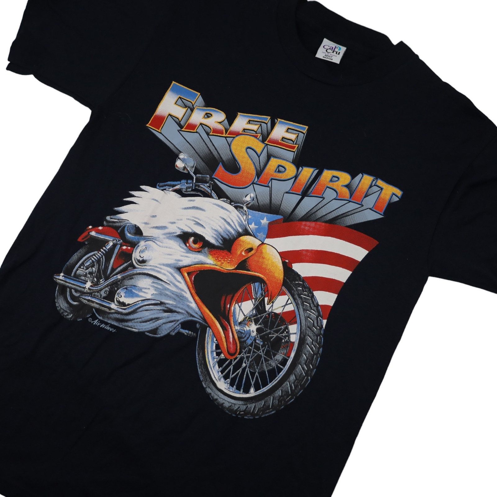 Vintage Vintage Free Spirit Motorcycled Eagle Graphic T Shirt Size US M / EU 48-50 / 2 - 2 Thumbnail