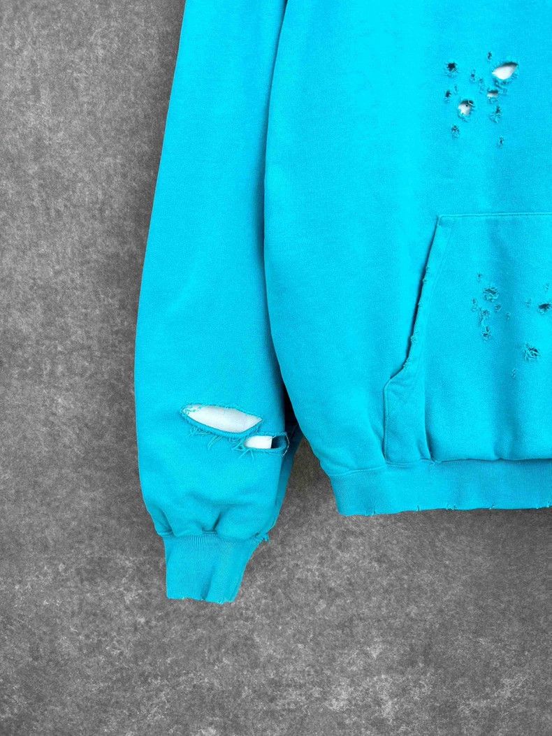 Balenciaga Balenciaga Big destruction letter printing hole sweater la Size US XXS / EU 40 - 4 Thumbnail