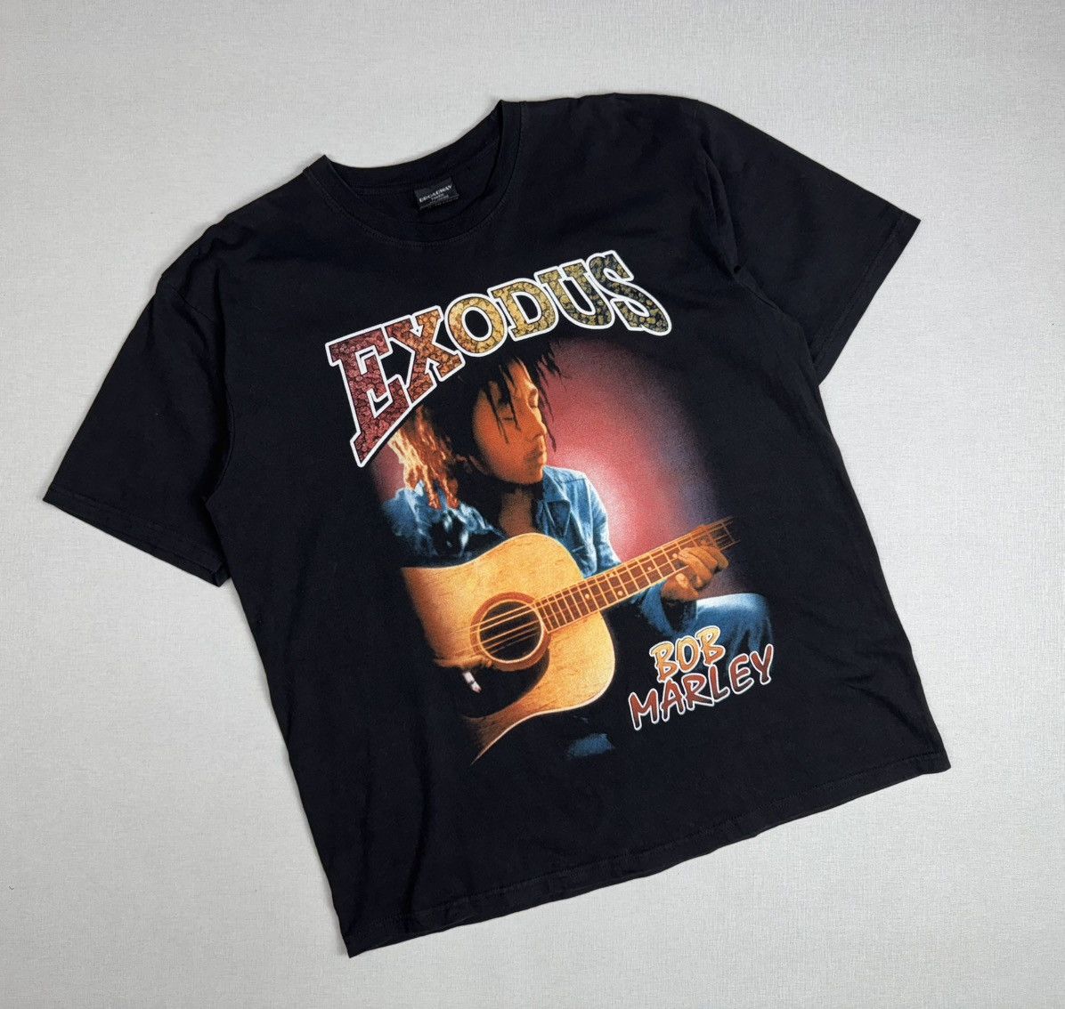 Bob Marley × Vintage Men’s Vintage Broadway Exodus Bob Marley Retro 90’ T-shirt Size US XL / EU 56 / 4 - 1 Thumbnail