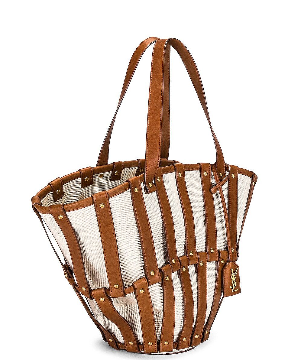 Saint Laurent Paris o1bcso1str0425 Size: OS/Beatrix Panier Cut in Greggio/Brick Size ONE SIZE - 3 Thumbnail