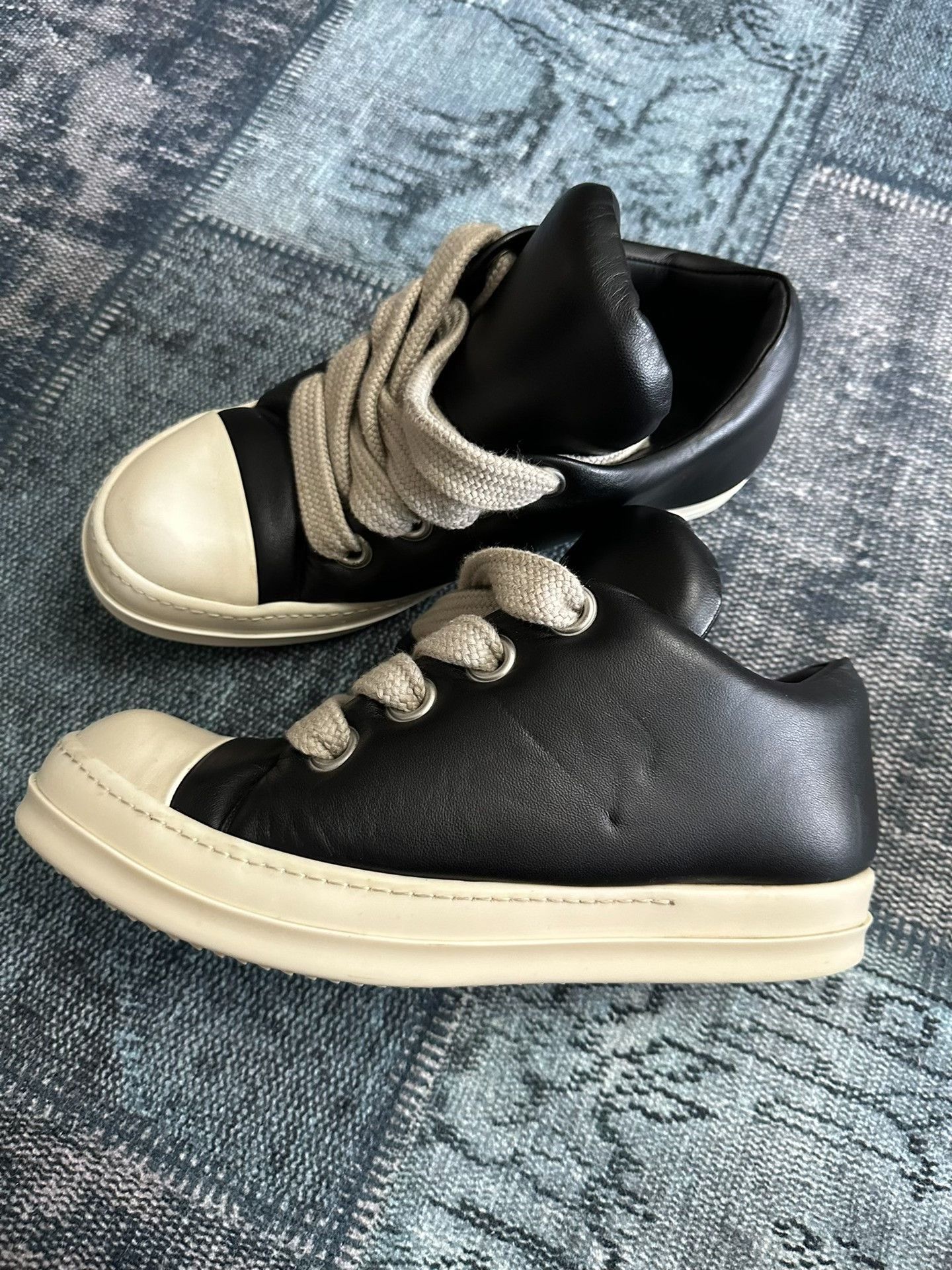 Rick Owens Rick Owens Black Low-Top Chunky Shoes Size US 11 / EU 44 - 1 Thumbnail