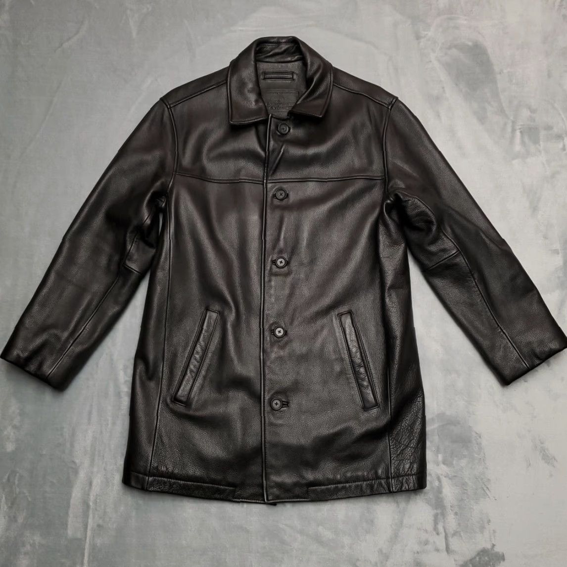 Roundtree & Yorke VINTAGE Roundtree & Yorke Leather Jacket Mens S Black Urban Retro Classic Timeless Luxury Size US S / EU 44-46 / 1 - 2 Thumbnail