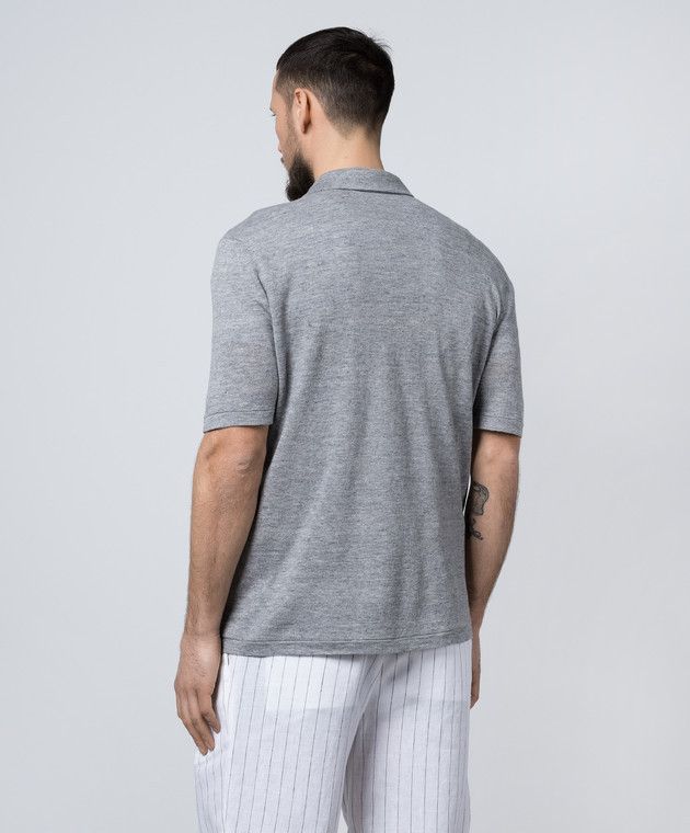 Brunello Cucinelli o1w1db10725 Cardigan With Linen in Grey Size US M / EU 48-50 / 2 - 4 Thumbnail