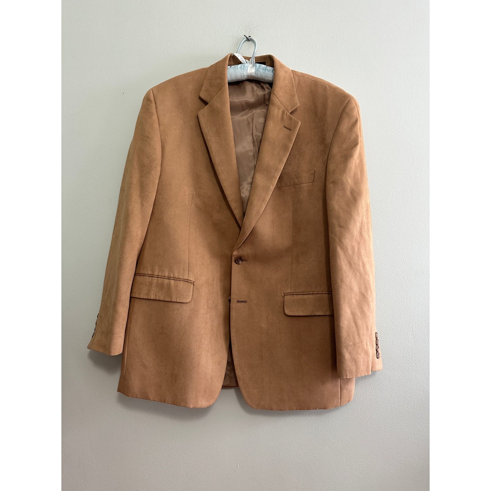 Chaps Chaps tan faux suede two button blazer size 42R Size 42R - 2 Thumbnail