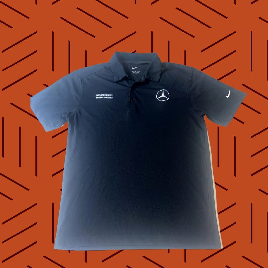 Nike VINTAGE: No Nike Polo Shirt Men's S Black Polyester Blend Spandex Embroidered Mercedes-Benz Of Los Angeles Racing Logo Official New Size US S / EU 44-46 / 1 - 1 Thumbnail