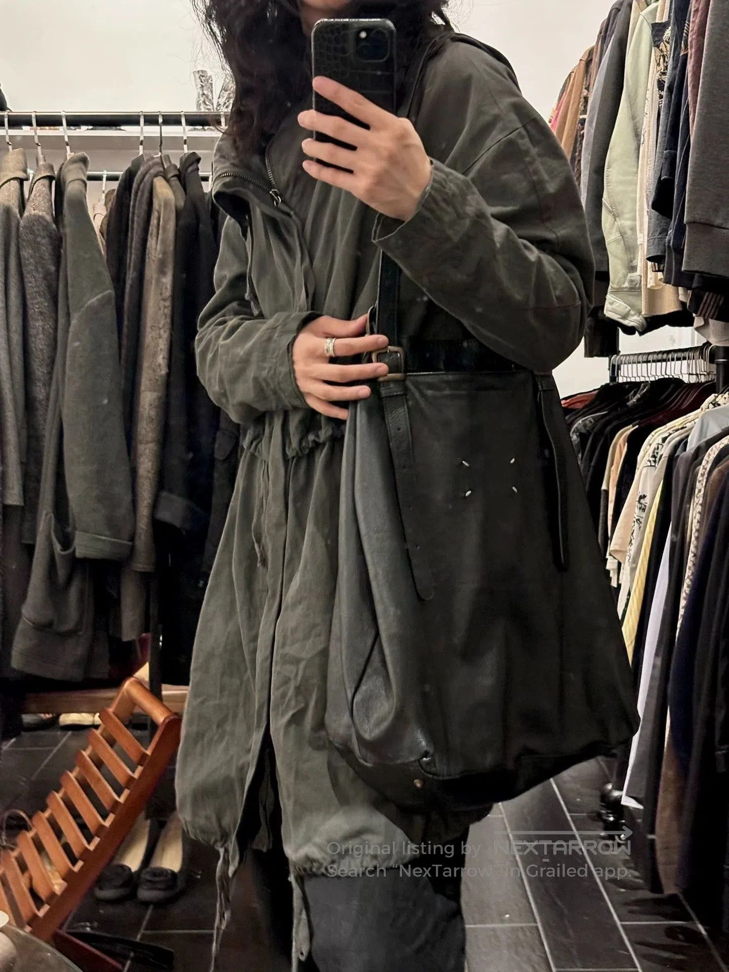 Damir Doma Black Hooded Cloak with Drawstring XS. Size US XS / EU 42 / 0 - 2 Thumbnail