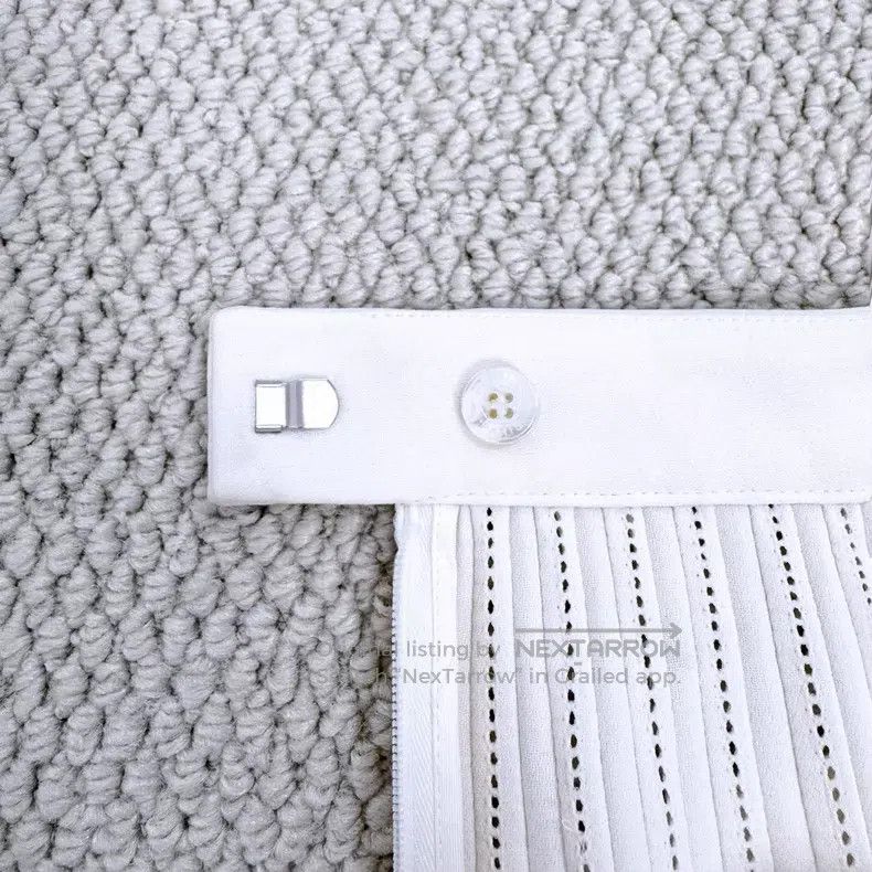 Hermes Hermes 26 Model Ivory White High-waisted Pleated Striped B Size 42" / US 20 - 5 Thumbnail