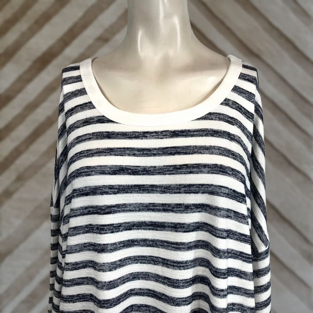Vintage VINTAGE Time And Tru Striped Long Sleeve Relaxed Fit Pullover Top XXXL Size XXL / US 16-18 / IT 52-54 - 1 Thumbnail