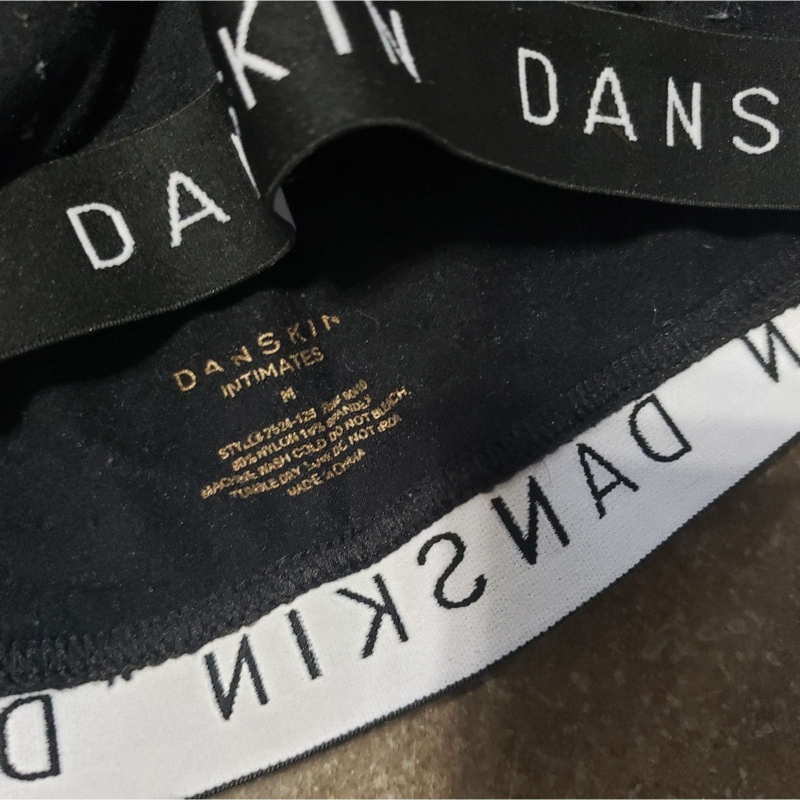 Other Black | DANSKIN | Logo Banded Sport Bra Size ONE SIZE - 3 Thumbnail