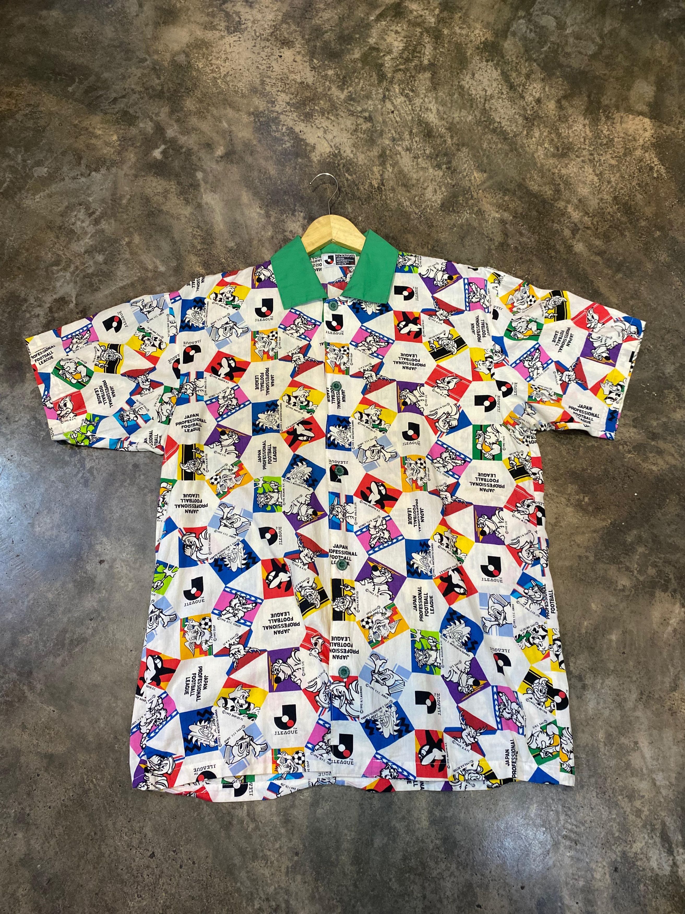 Japanese Brand × Vintage Vintage 90s All Club Logo J League Print Shirt Size US M / EU 48-50 / 2 - 1 Thumbnail