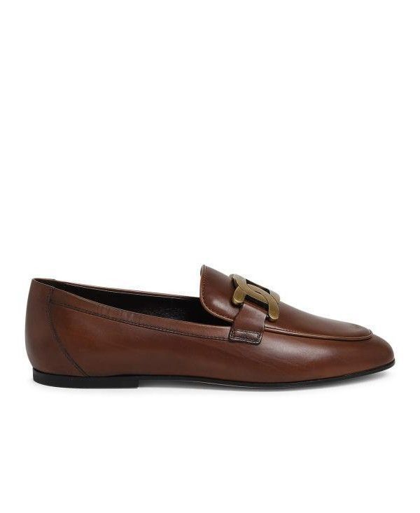 Leather Loafers in Red, Women's (Size 7)