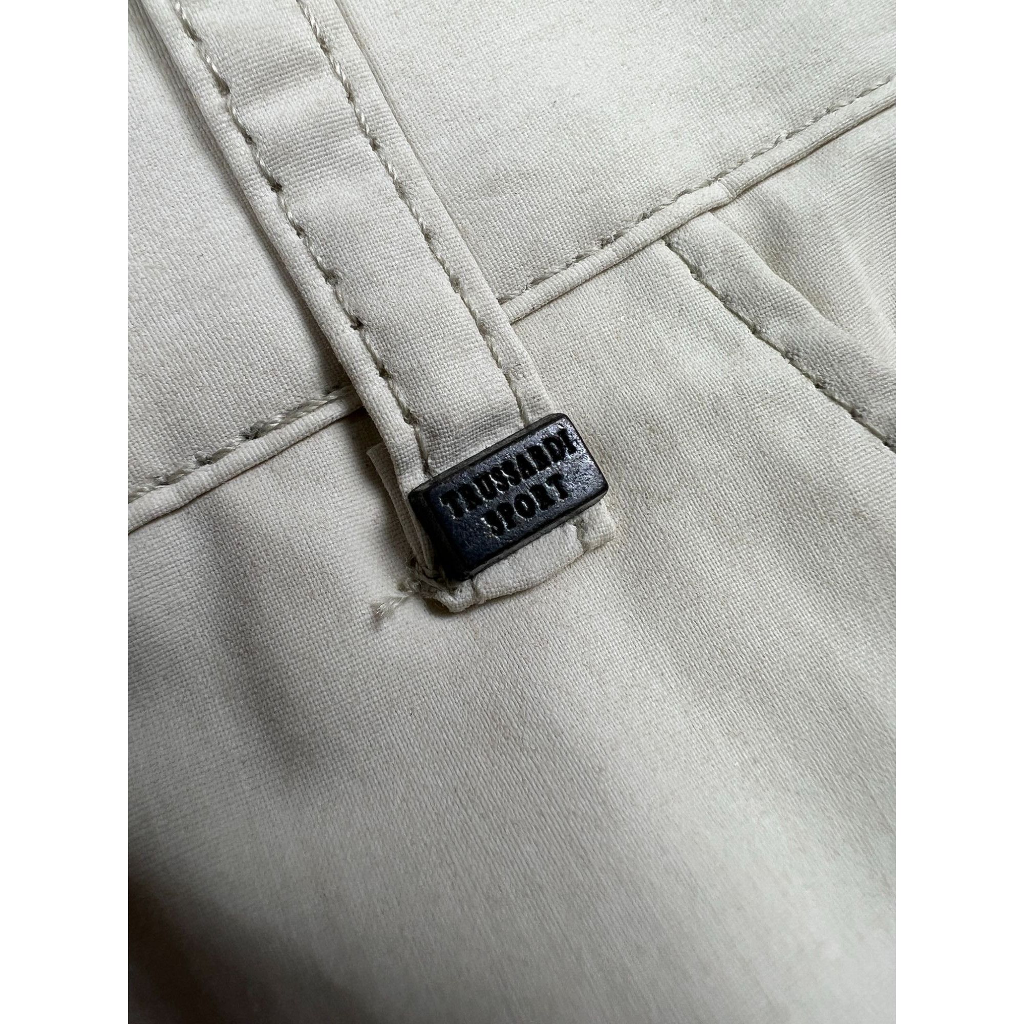 Trussardi Trussardi Sport Beige Coated Cotton Pants (Y0988) Size US 38 / EU 54 - 7 Thumbnail