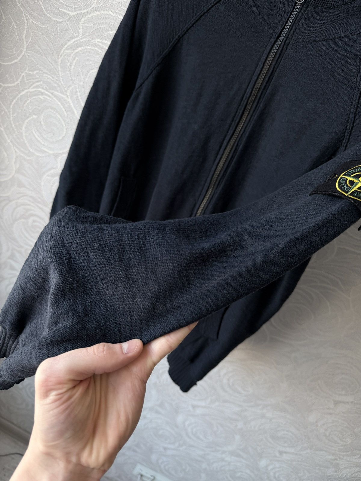 Stone Island Stone Island Knitted Zip Up Hoodie Navy Blue Knitwear Rare Size US L / EU 52-54 / 3 - 14 Thumbnail