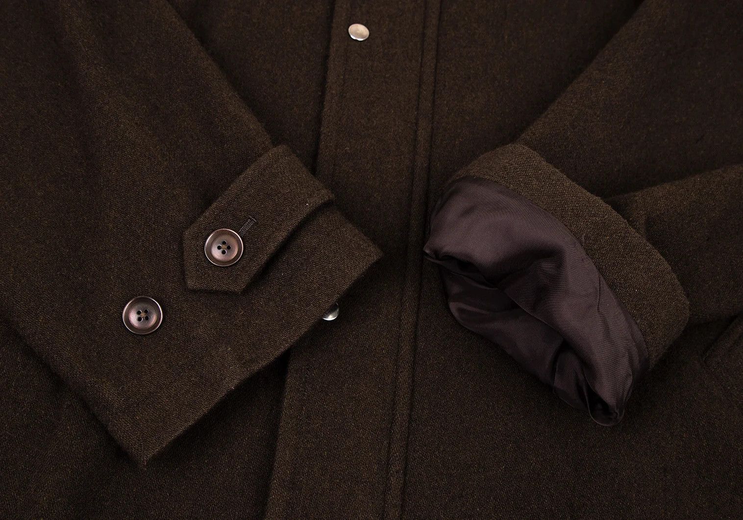 Yohji Yamamoto Blended Wool Doleman Hooded Coat in Dark Brown Size US L / EU 52-54 / 3 - 6 Thumbnail