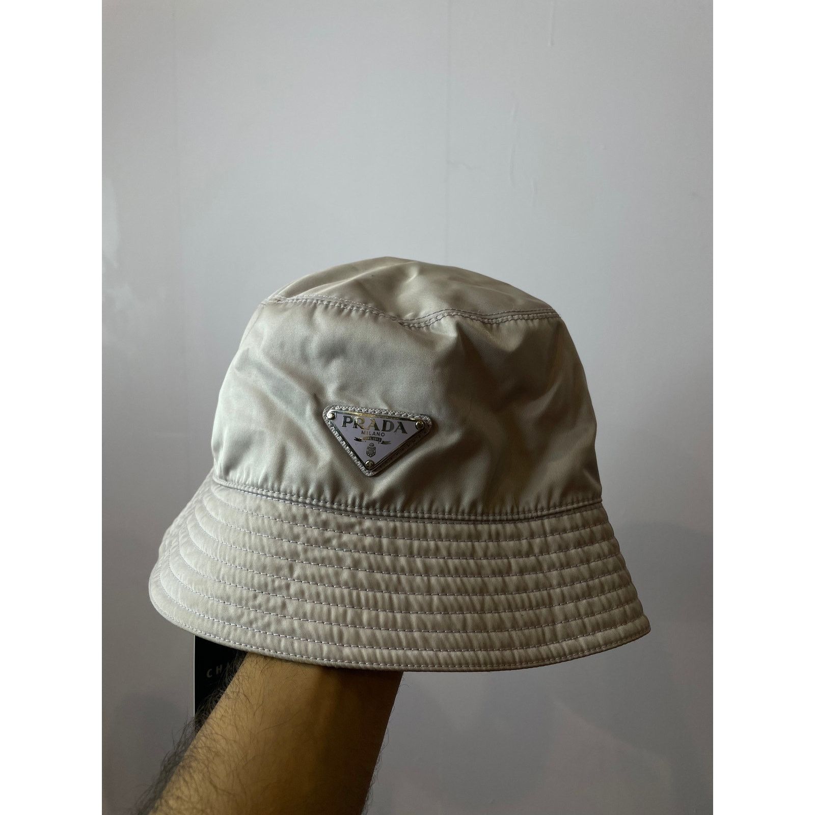 Prada Prada Grey Bucket Hat Size 34 - 1 Thumbnail