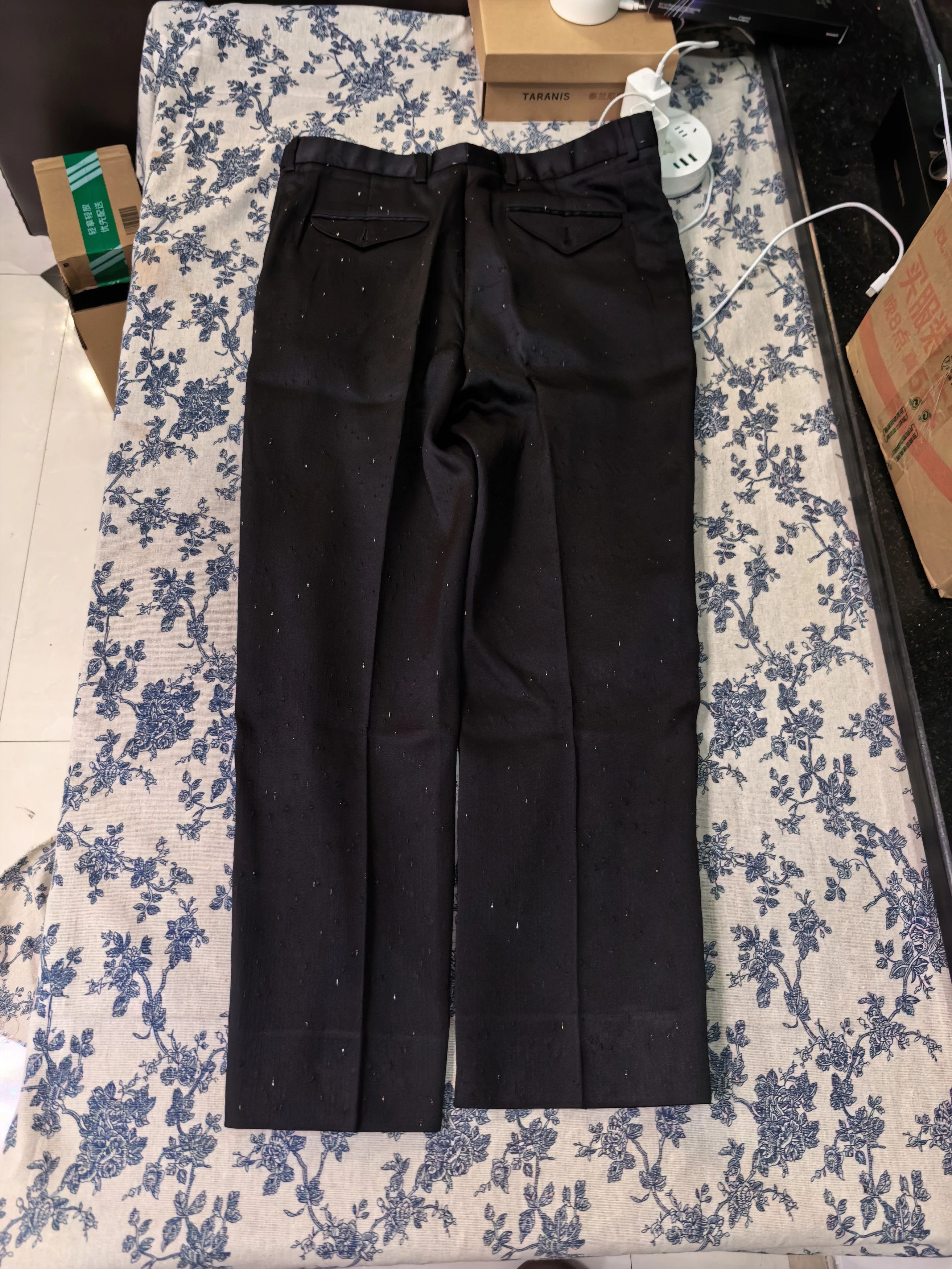 Yves Saint Laurent YSL Starry Silver Dot Jacquard Trousers 46 Size US 30 / EU 46 - 4 Thumbnail
