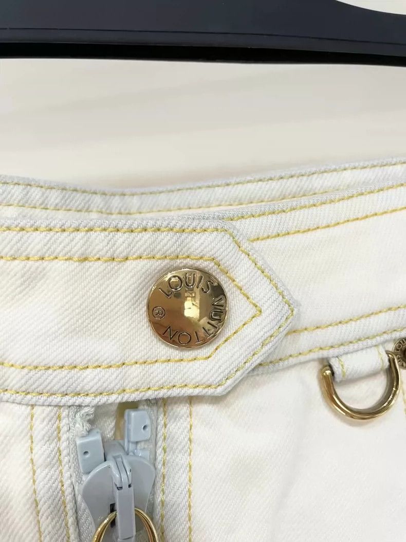 Louis Vuitton Louis Vuitton Zip Denim Skirt Size 39" - 4 Thumbnail