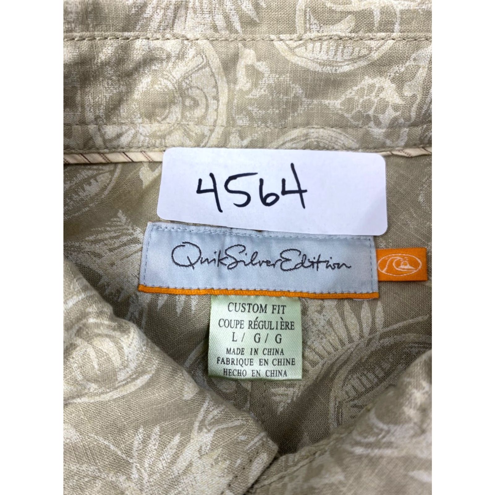 Quiksilver Quiksilver Button-Down Long Sleeve Khaki Floral Pattern L Mens Shirt Size US L / EU 52-54 / 3 - 3 Thumbnail
