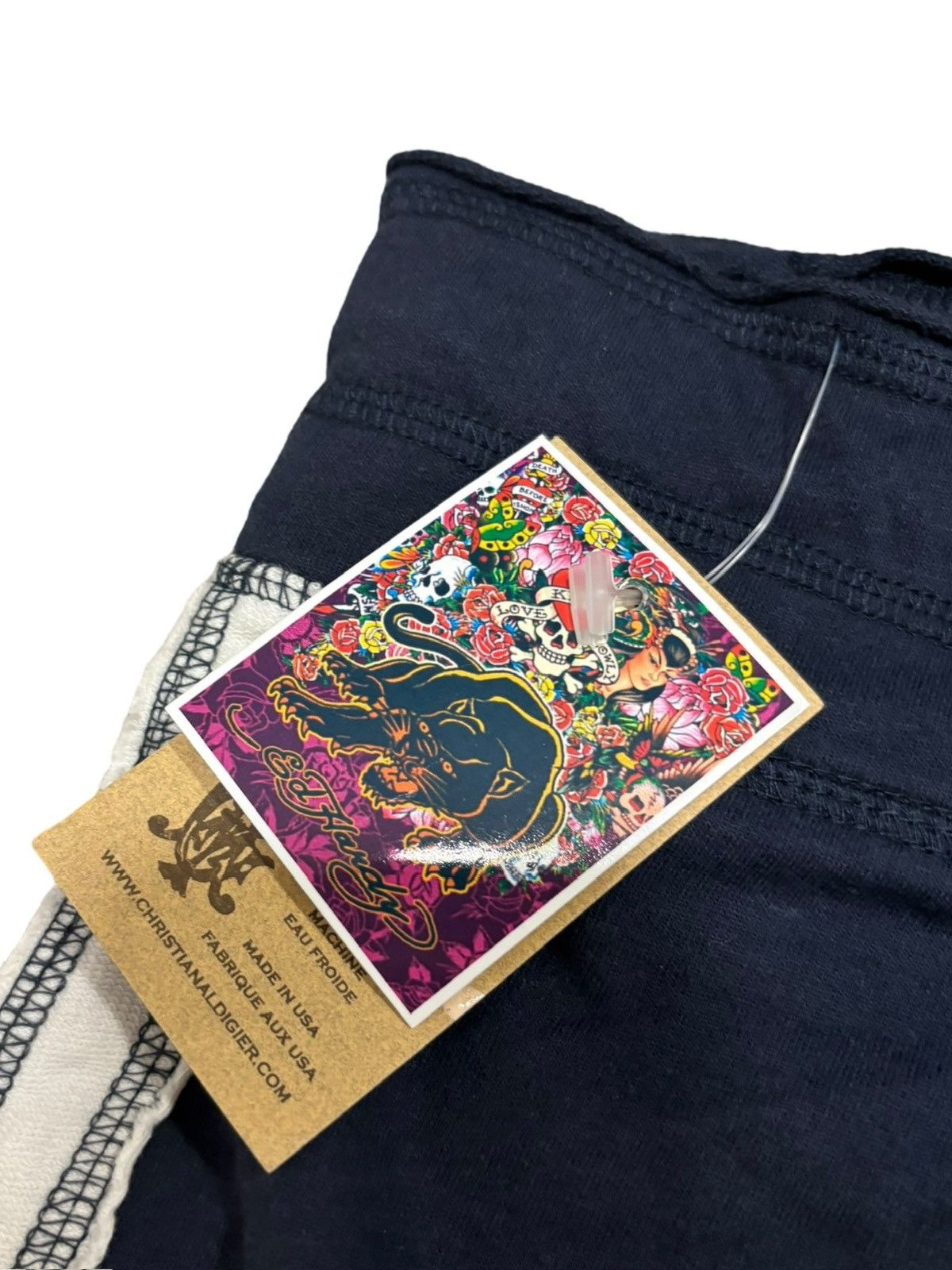 Ed Hardy VTG ED HARDY Christian Audigier SHORTS Graphic Tiger Tattoo Size US 36 / EU 52 - 5 Thumbnail
