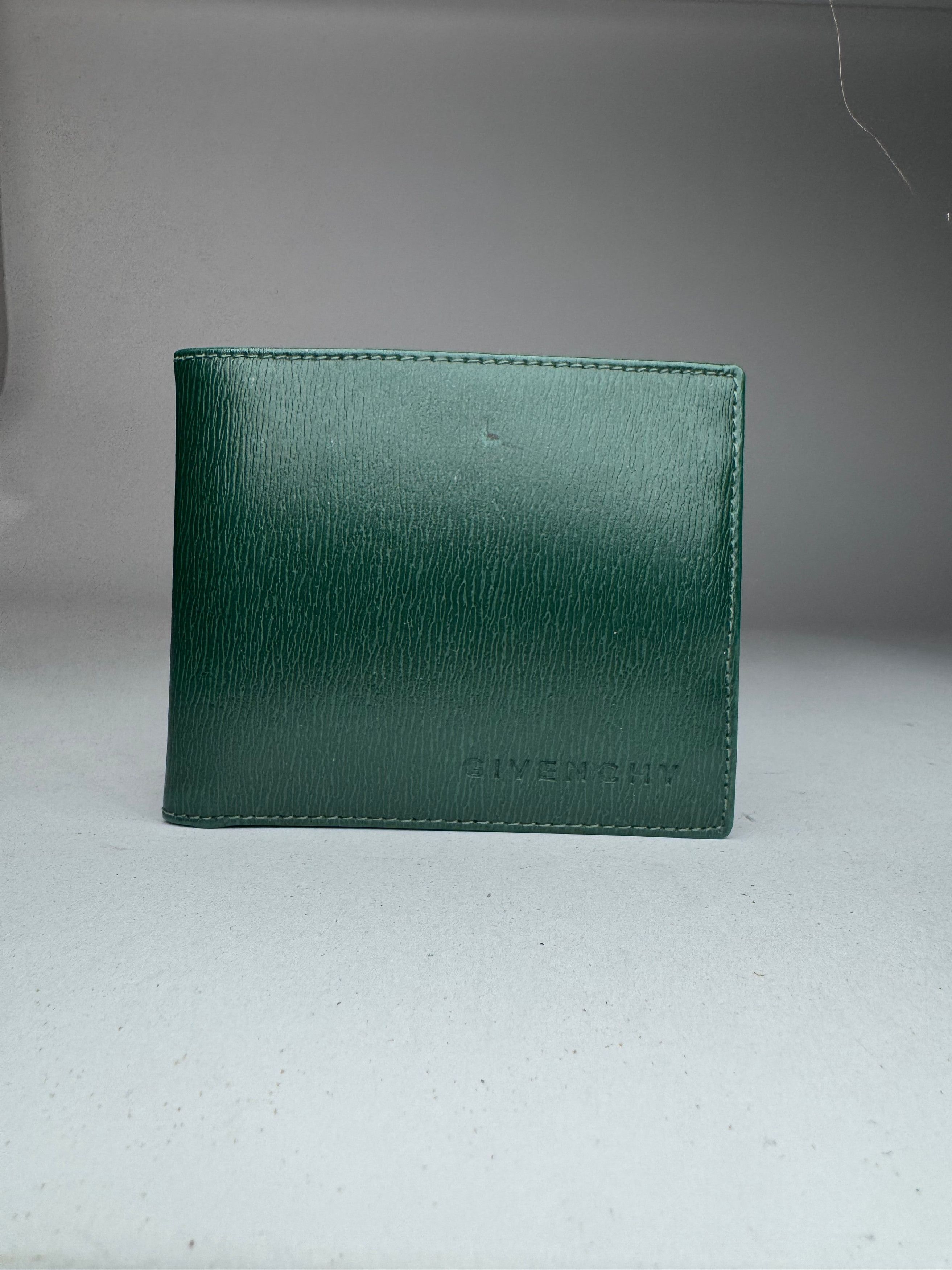 Givenchy Vintage Foldable Leather Wallet Green Size ONE SIZE - 1 Thumbnail
