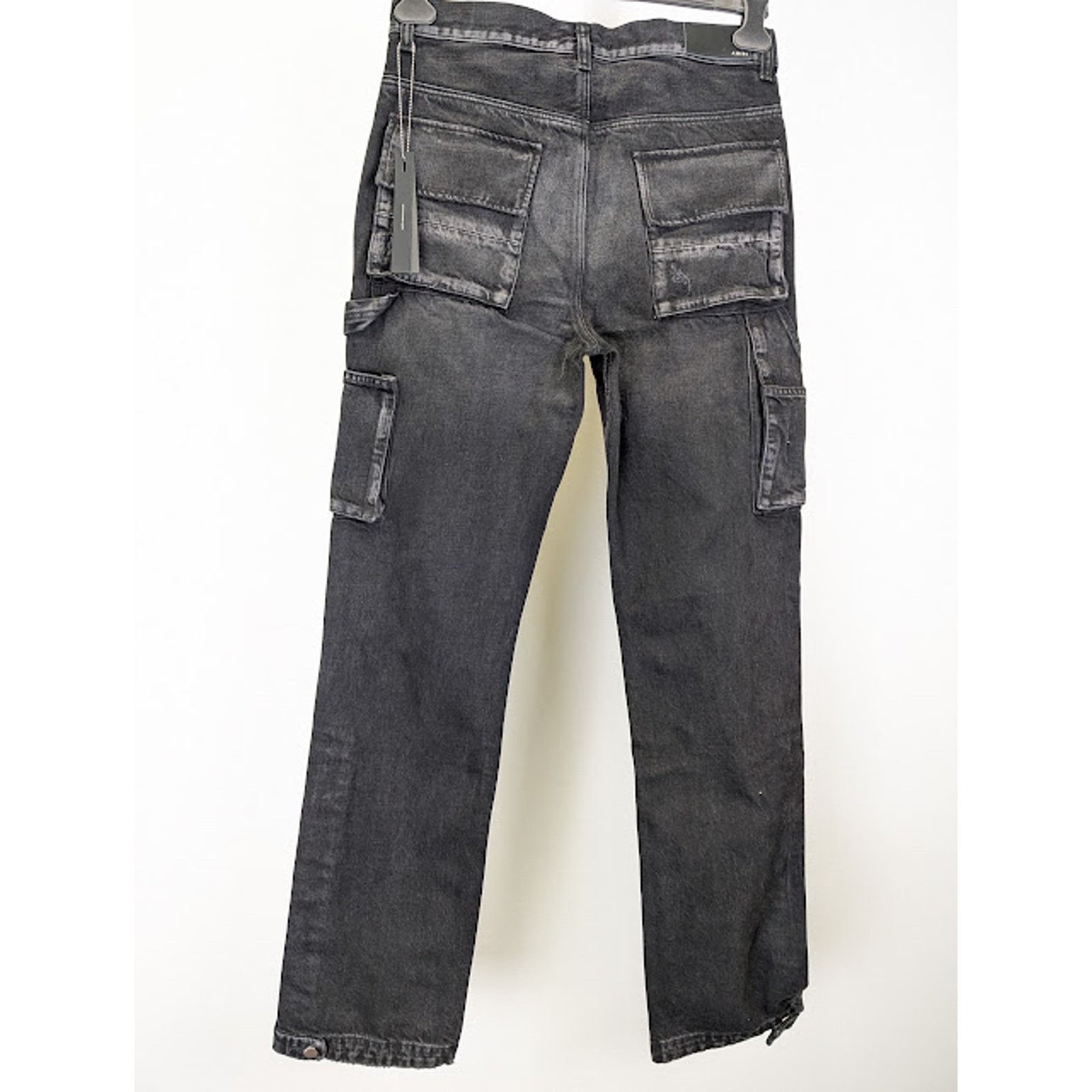 Amiri o1rshd1 Stack Workman Jeans in Aged Black Size US 32 / EU 48 - 13 Thumbnail