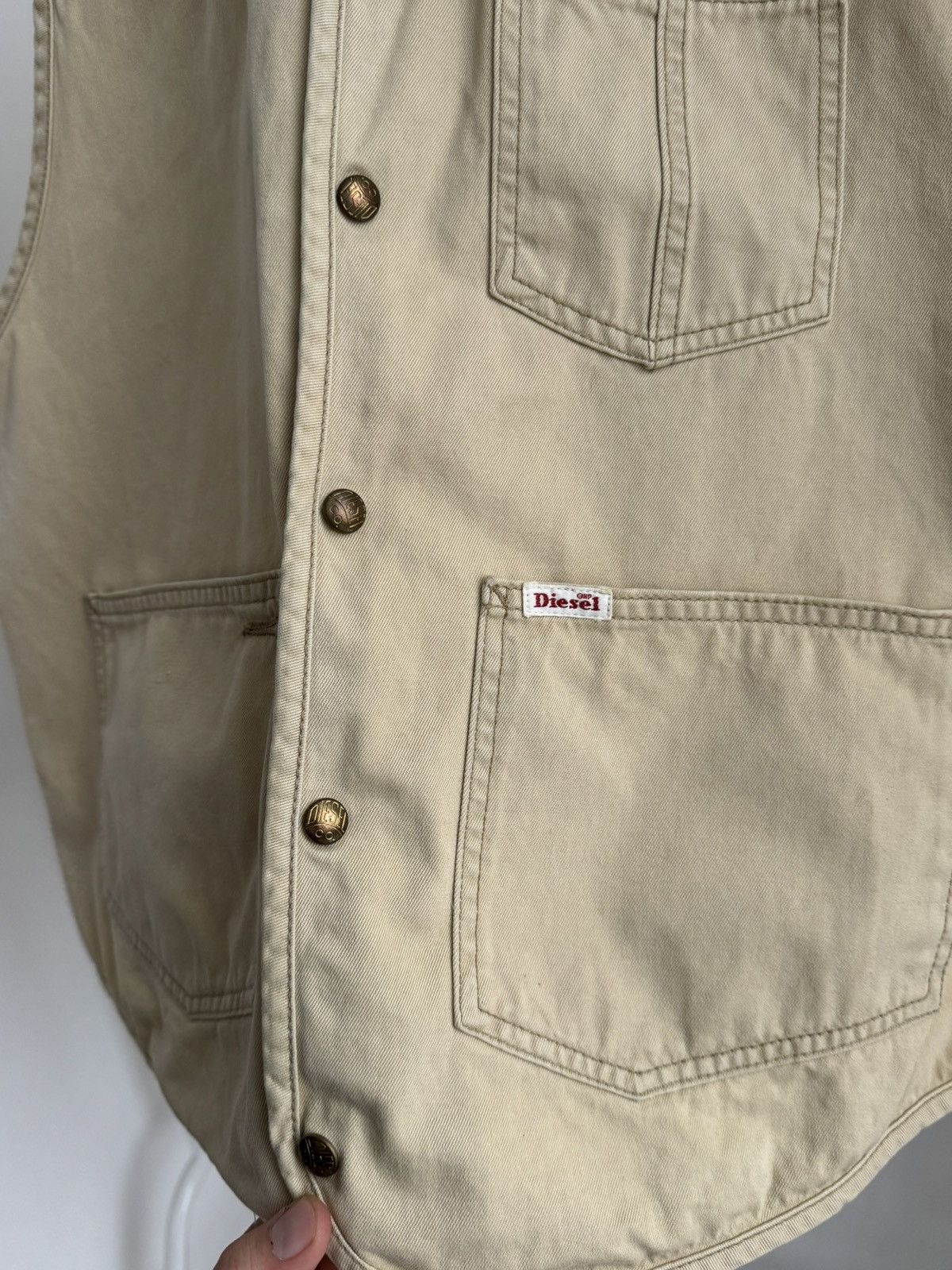 Diesel Vintage Diesel 90s Workwear Vest Utility Canvas Button-Up Size US M / EU 48-50 / 2 - 7 Thumbnail