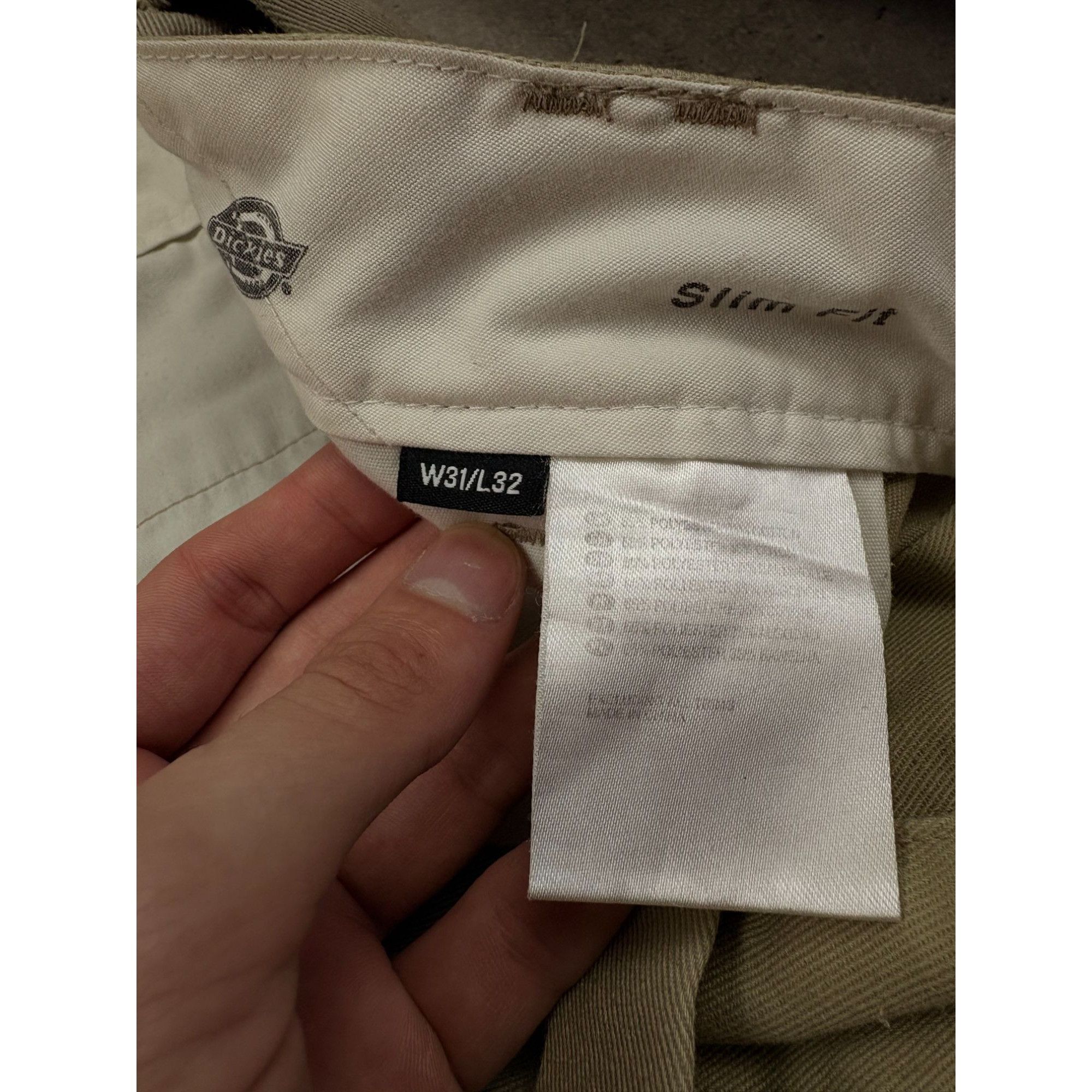 Dickies Dickies Slim Fit Chino Work Pants Khaki Beige Men’s W33 L32 Size US 32 / EU 48 - 7 Thumbnail