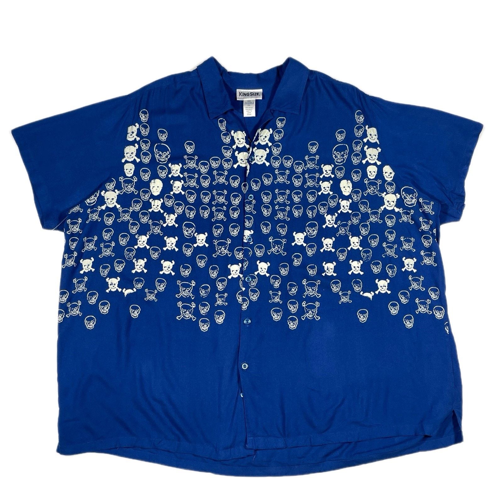 Hot Topic Vintage Y2K Skull & Cross Bones Rock Goth Button Shirt 3XL Size US XXL / EU 58 / 5 - 1 Thumbnail