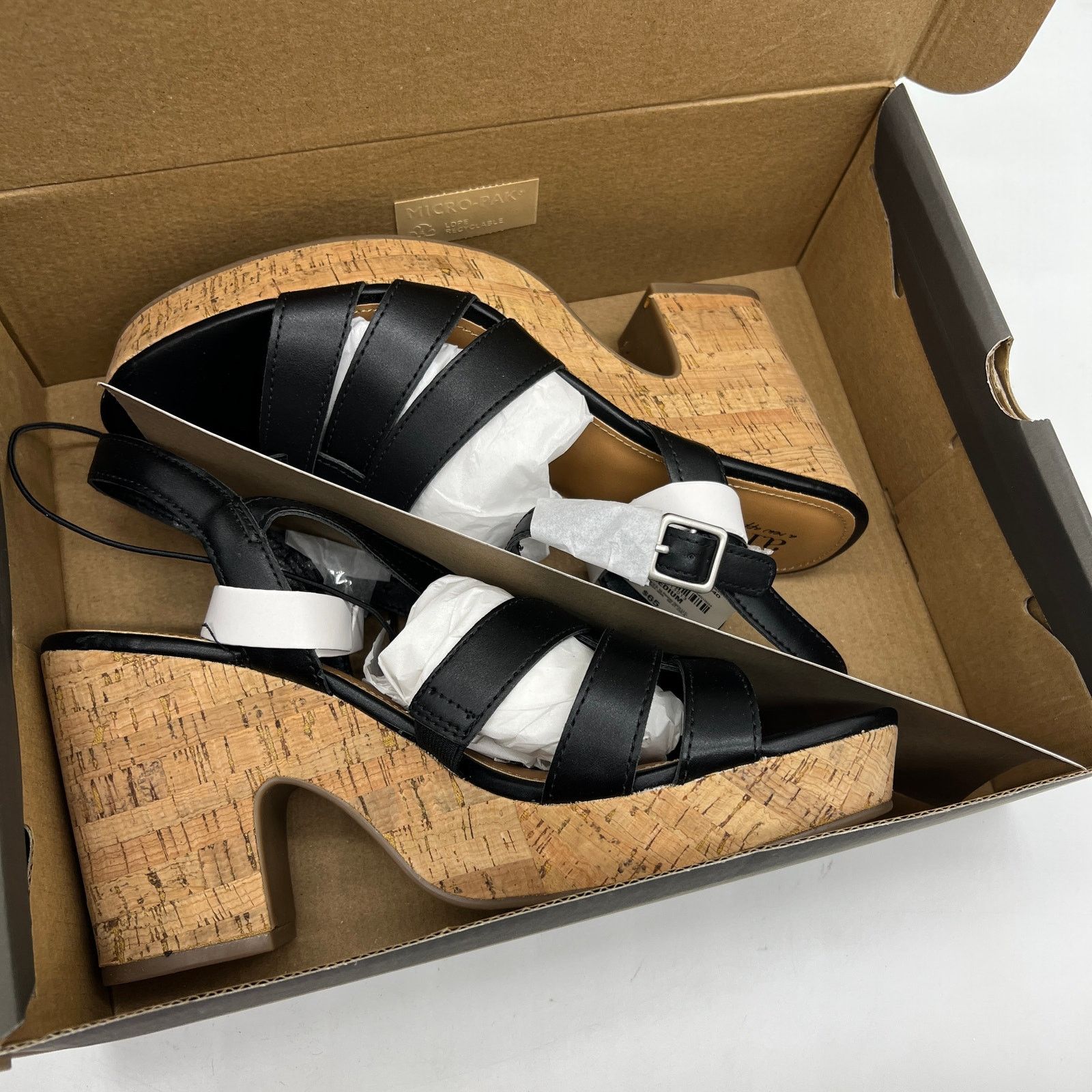 Other a.n.a Womens Billie Heeled Sandals Black Color Size 11M Size US 11 / IT 41 - 14 Thumbnail