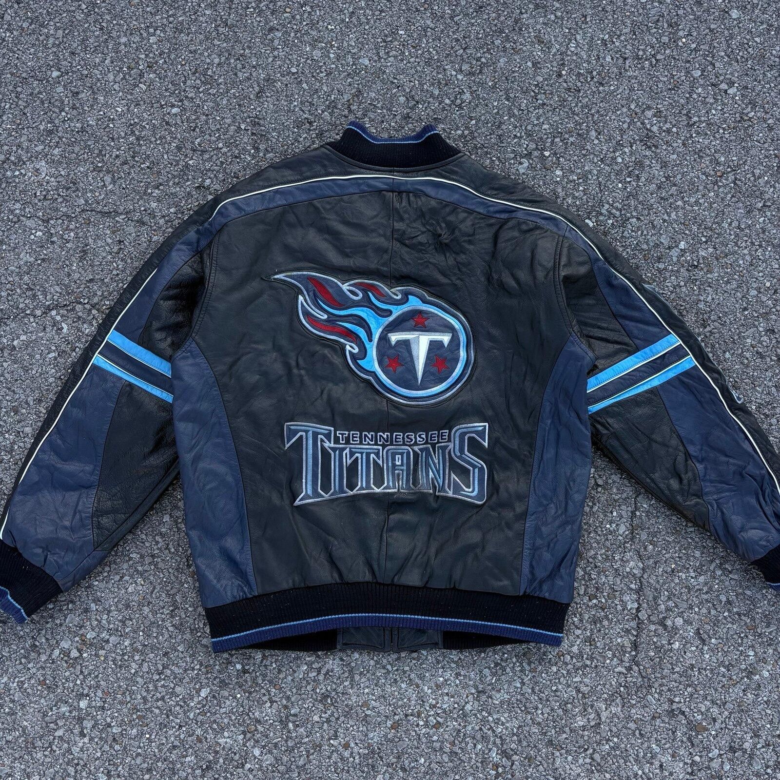 G-III Vintage 90s Tennessee Titans leather jacket Size US M / EU 48-50 / 2 - 2 Thumbnail