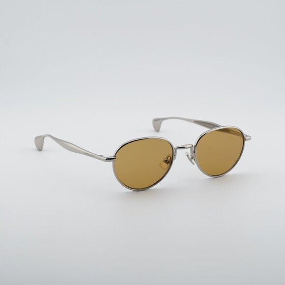 Bottega Veneta Bottega Veneta BV1396S 001 Sunglasses Silver Round Frame Size ONE SIZE - 6 Thumbnail