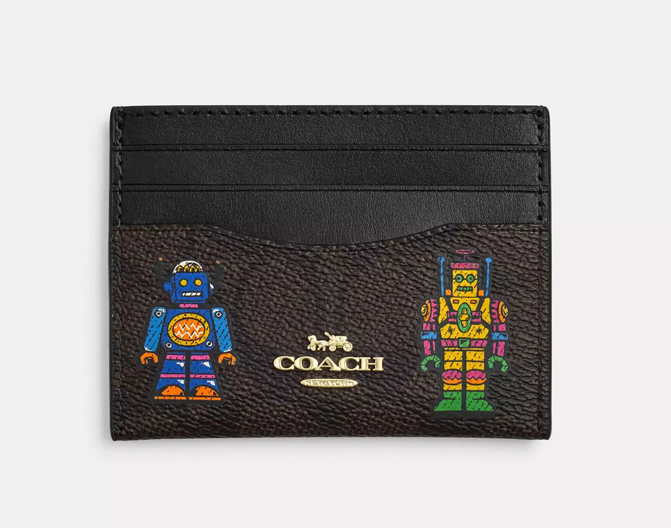 Coach Cosmic Coach Slim Id Card Case With Robot Print CW929 Size ONE SIZE - 3 Thumbnail