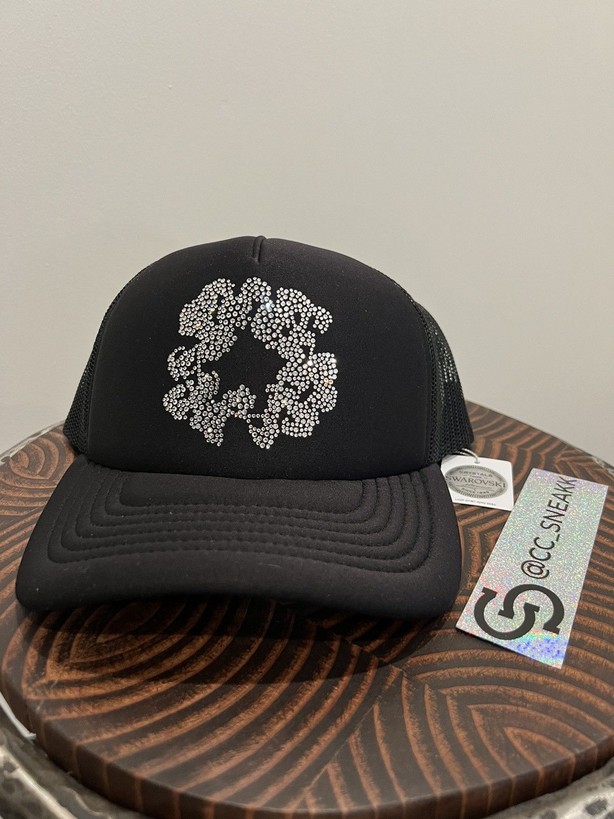 image of Denim Tears Bust Down Tears Trucker Hat Black, Men's