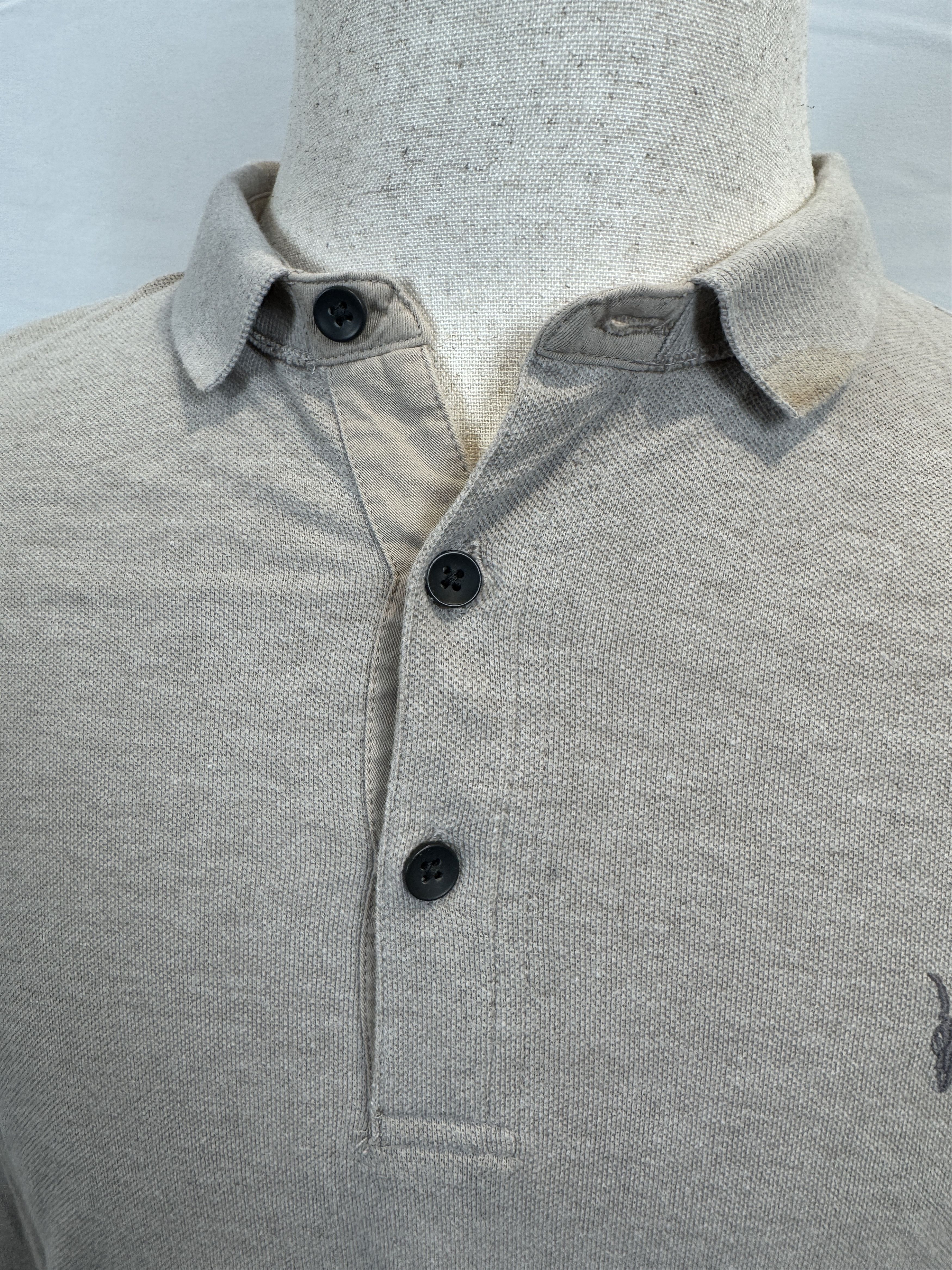 Allsaints Mens Allsaints Polo Long Sleeve Size L Size US L / EU 52-54 / 3 - 3 Thumbnail