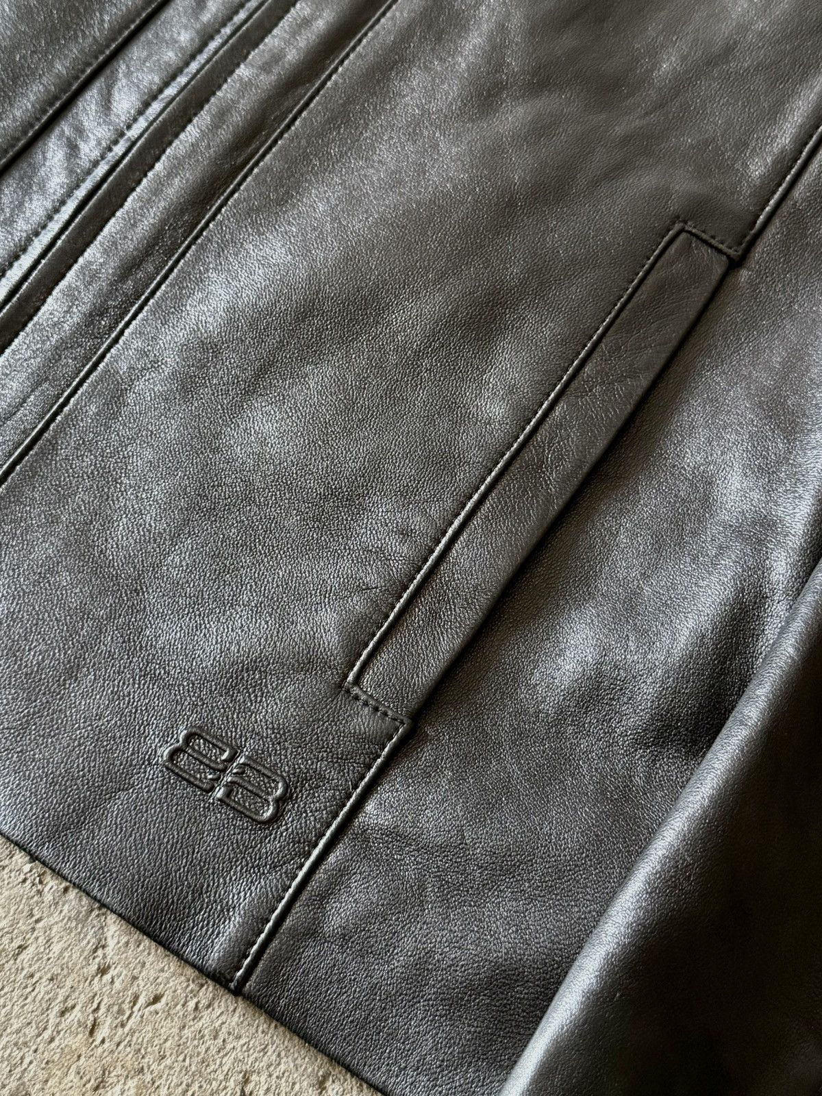 Balenciaga Balenciaga - 1997 -Nicolas Ghesquière -Zip Up Leather Jacket Size US L / EU 52-54 / 3 - 4 Thumbnail