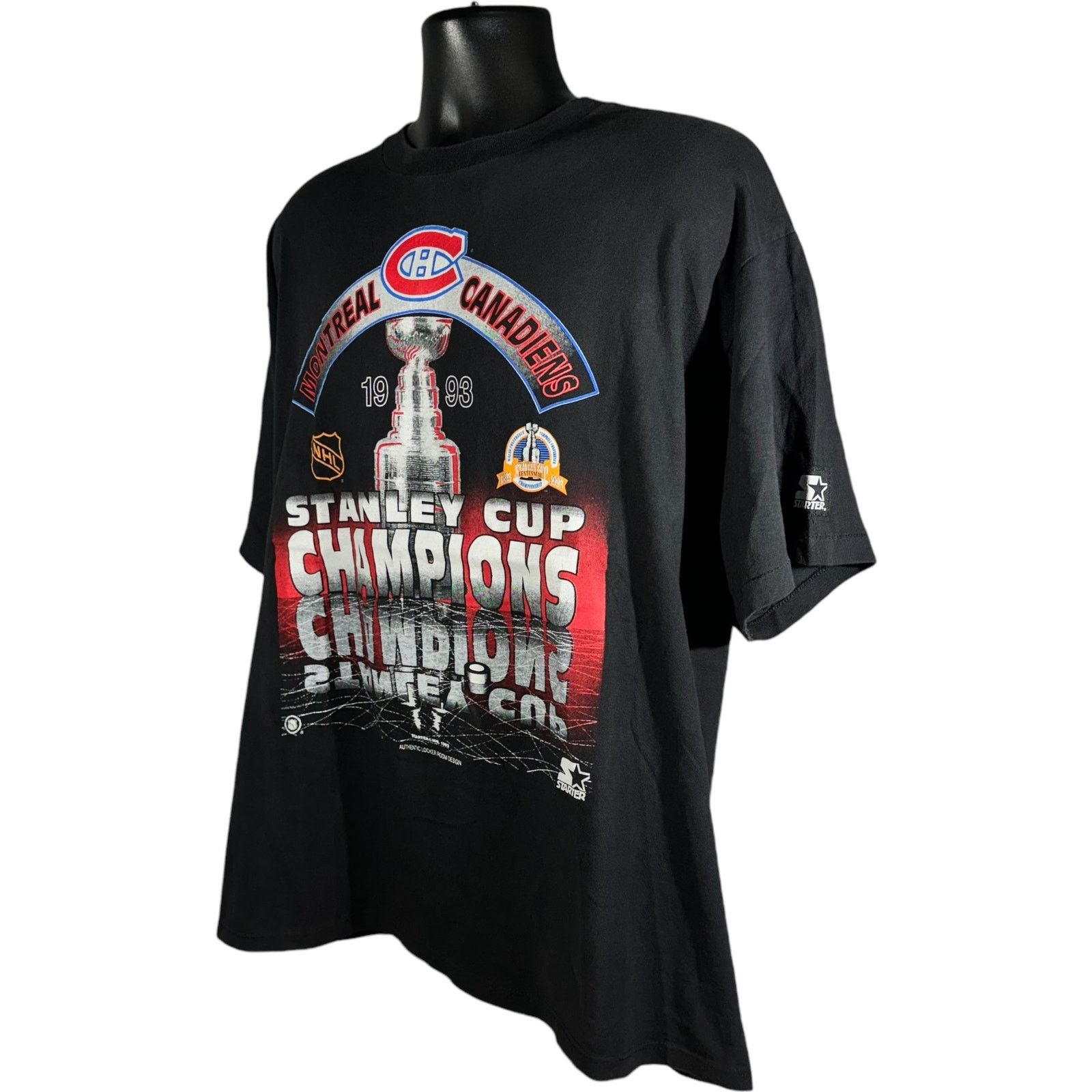 Starter Vintage Starter Montreal Canadiens Stanley Cup Champions Tee Size US XL / EU 56 / 4 - 3 Thumbnail