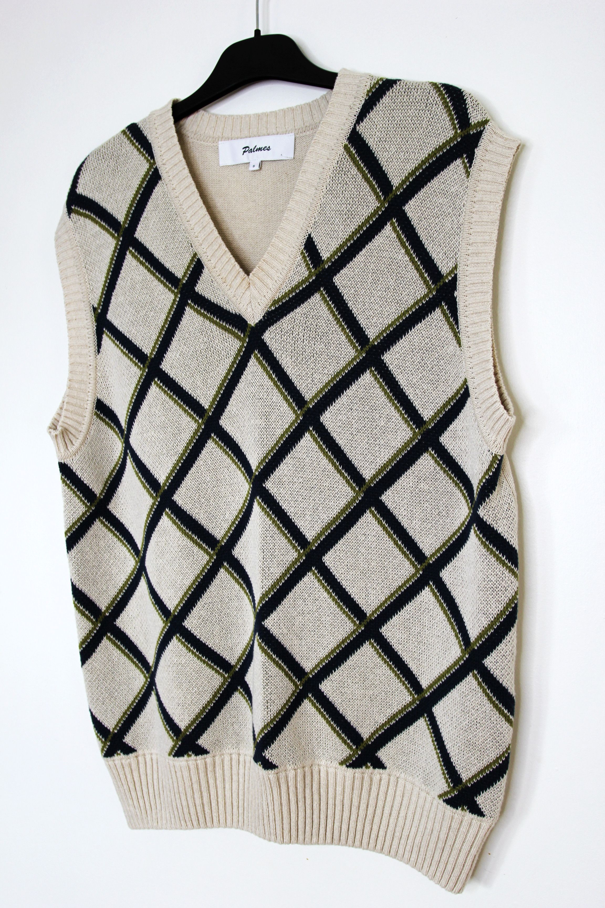 Palmes BNWT SS25 PALMES ARGYLE KNITTED VEST S Size US S / EU 44-46 / 1 - 5 Thumbnail