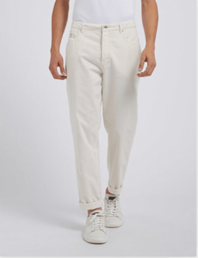image of Brunello Cucinelli O1W1Db10424 Corduroy Pants In Open White, Men's (Size 34)