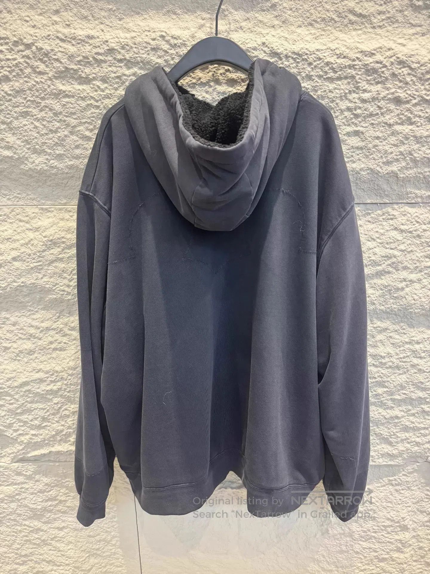 Maison Margiela Gray Zip-Up Hoodie with Fleece Lining. Size US XS / EU 42 / 0 - 4 Thumbnail