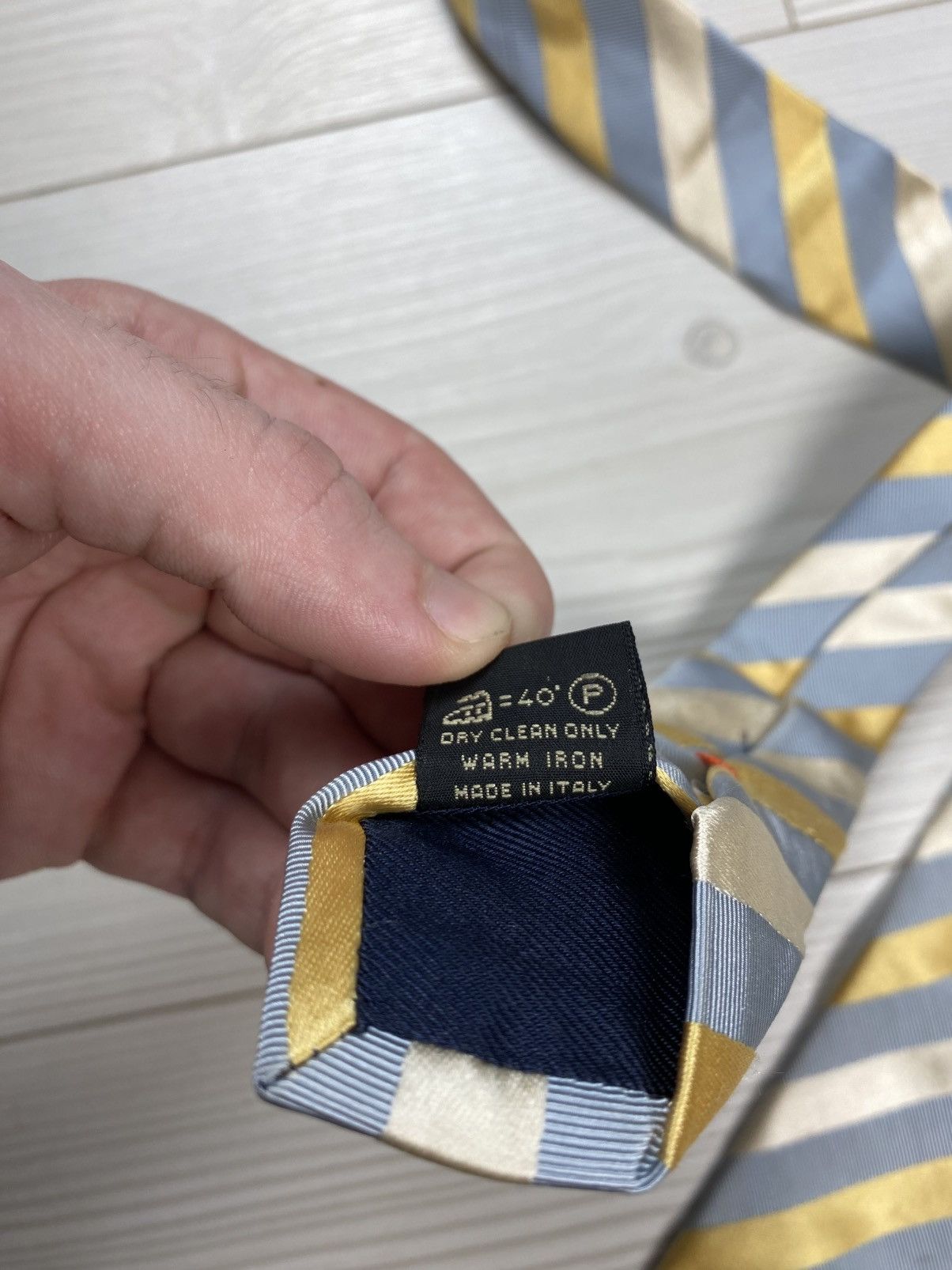 Ermenegildo Zegna × Vintage Ermenegildo Zegna Tie 60% Silk 40% cotton Made in Italy Size ONE SIZE - 4 Thumbnail